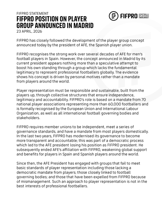 Communiqué officiel 